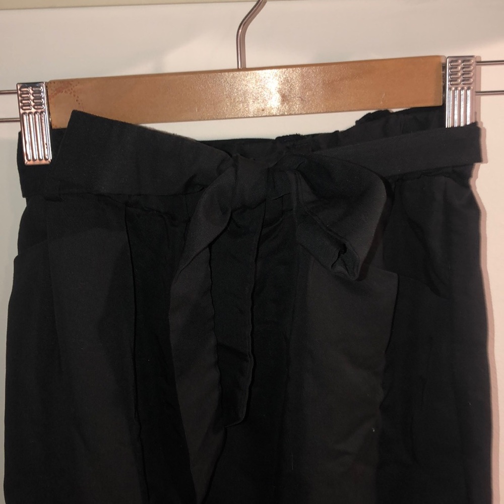 Black tie pants